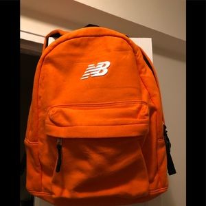 New Balance orange soft material backpack